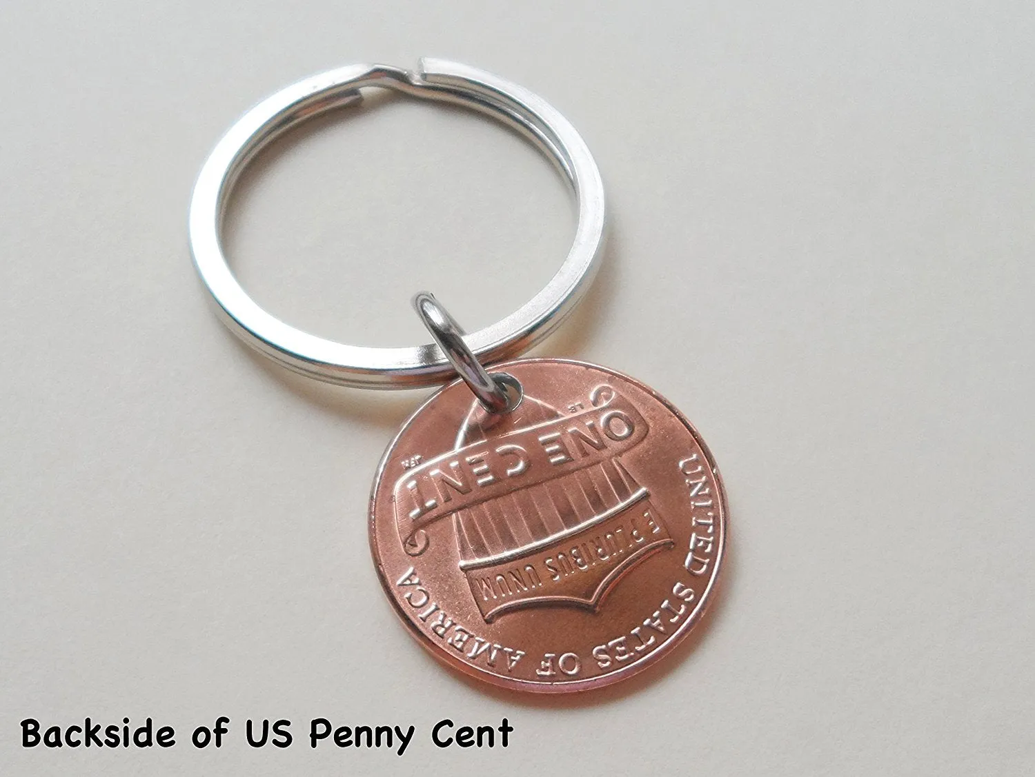 2013 Penny Keychain with Engraved Heart Around Year; 12 Year Anniversary Gift, Couples Keychain