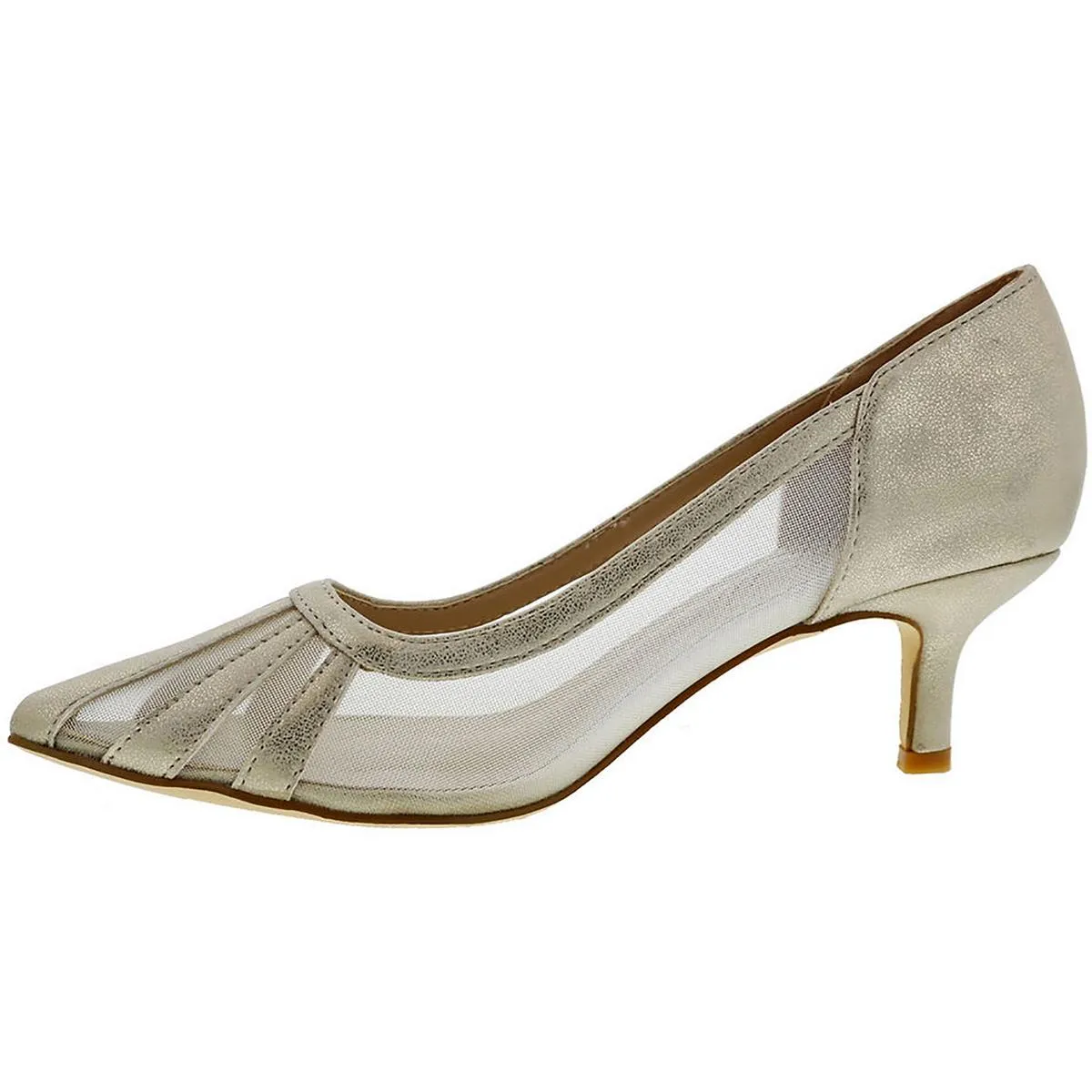 Bellini Womens Blase Faux Leather Pointed Toe Kitten Heels