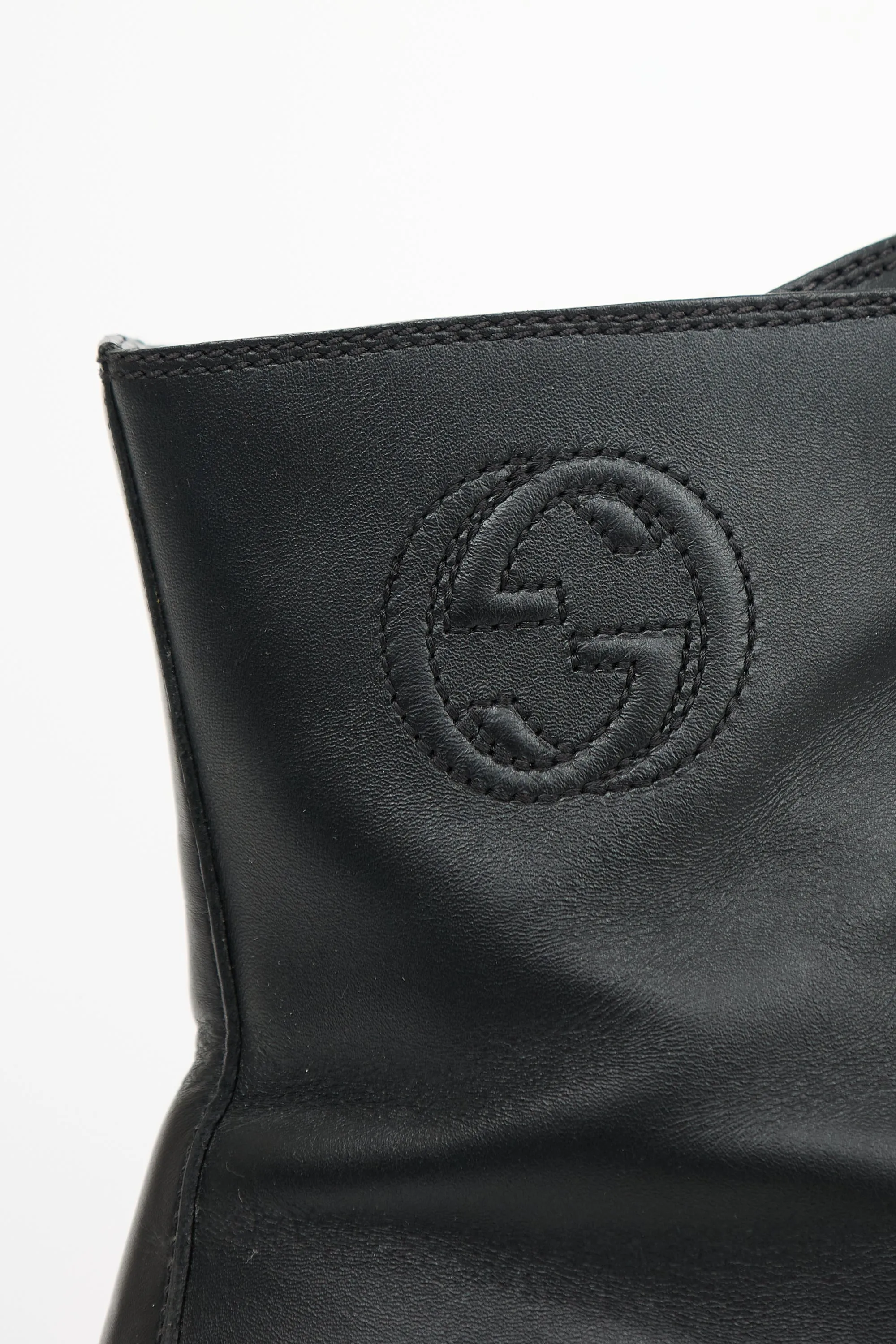 Black Leather Royan Combat Boot