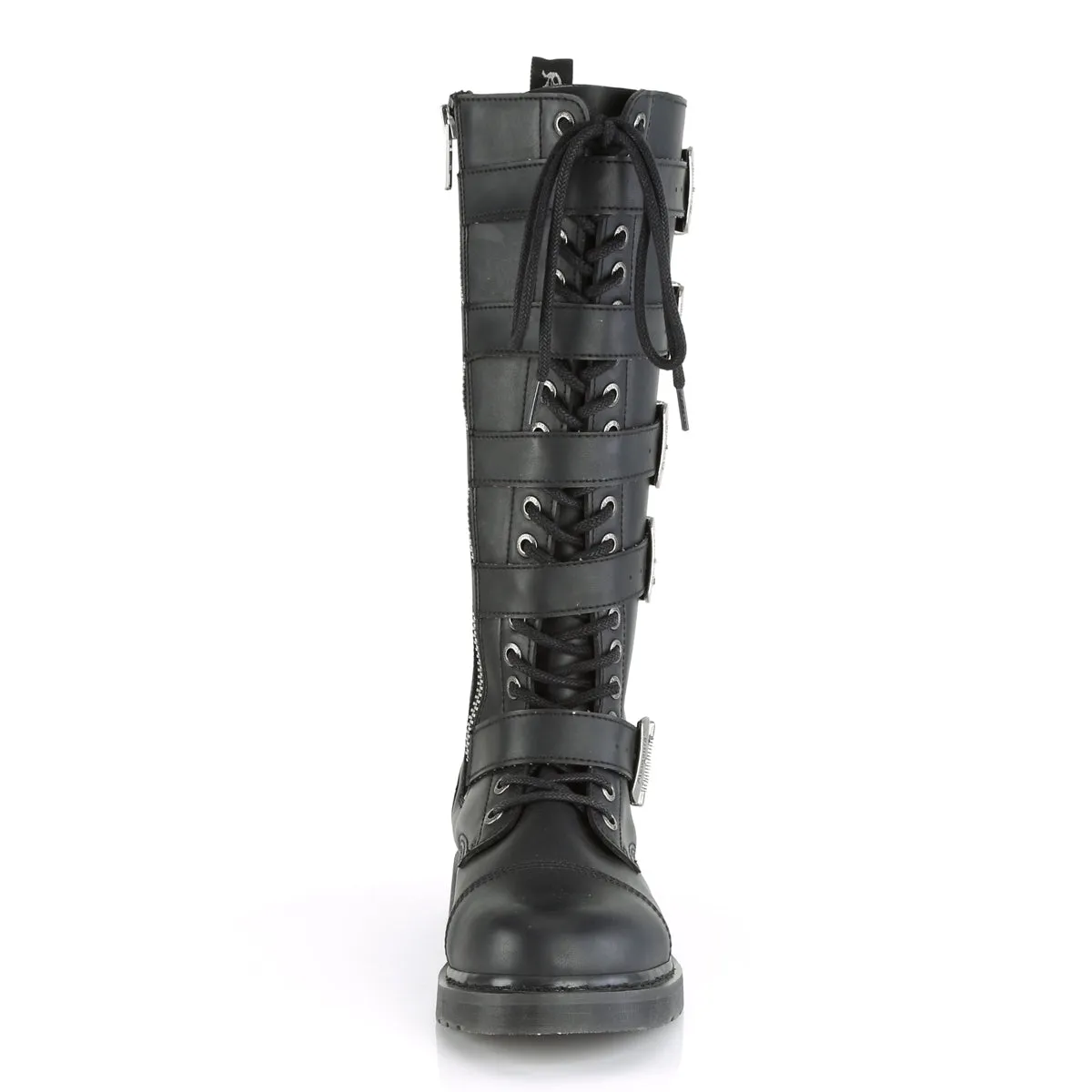Bolt 425 Black Matte Vegan Leather Mens Knee Boots - Demonia Direct