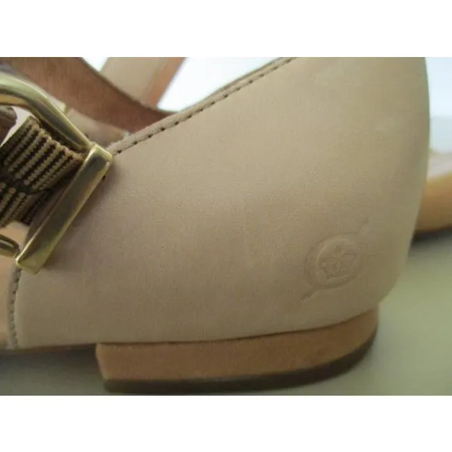 Born Tan Boho Beige Sand Open Toe Flats Sandals Size Us