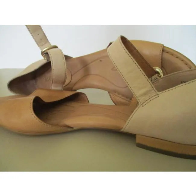 Born Tan Boho Beige Sand Open Toe Flats Sandals Size Us