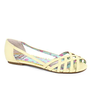 BP100-CARREN Criss Cross Peep Toe Flat