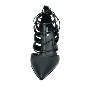 Burberry Black Cut Out Laced Leather Pump 39