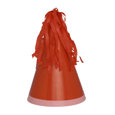 Cherry Red Tassel Topper Party Hats