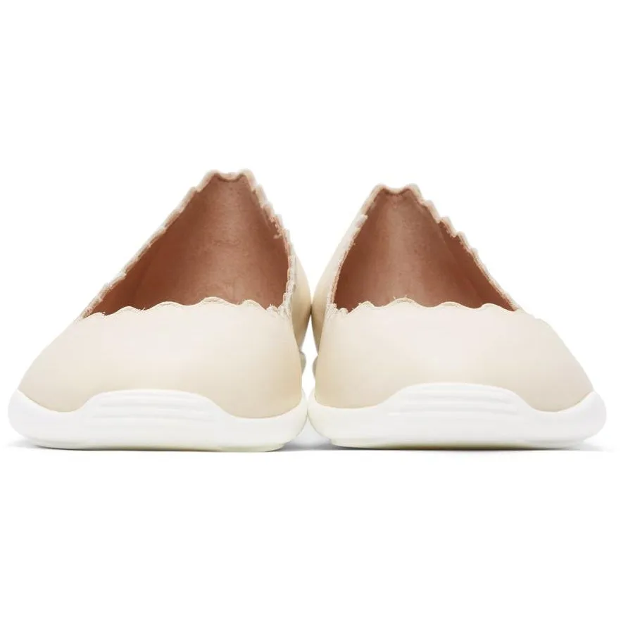 ChloÃ© Off-White Rubber Sole Lauren Ballerina Flats