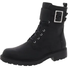 Clarks Womens ORINOCO 2 LACE Leather Cushioned Footbed Combat & Lace-Up Boots