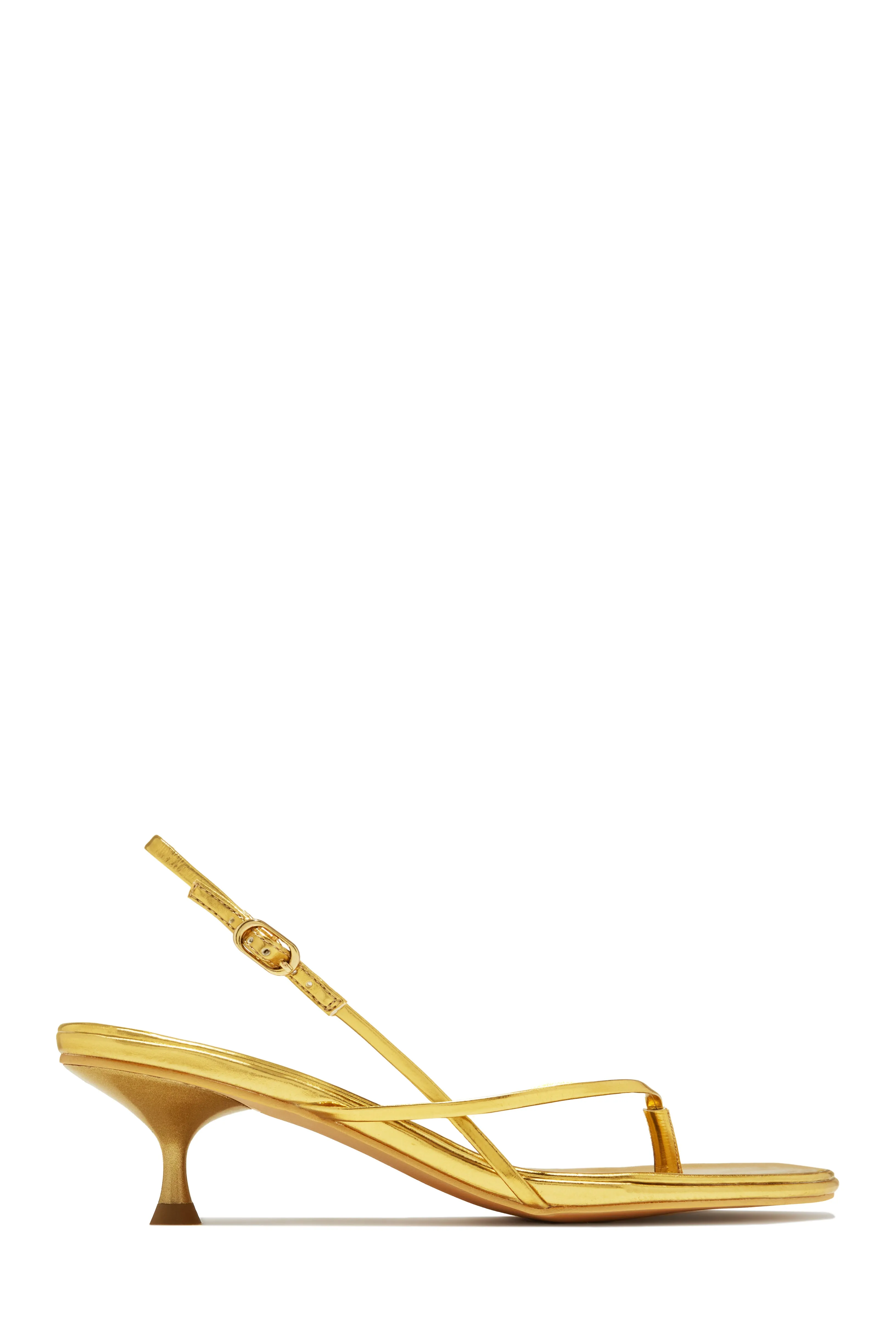 Elodie Slingback Kitten Heels - White