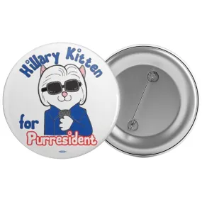 Hillary Kitten Button