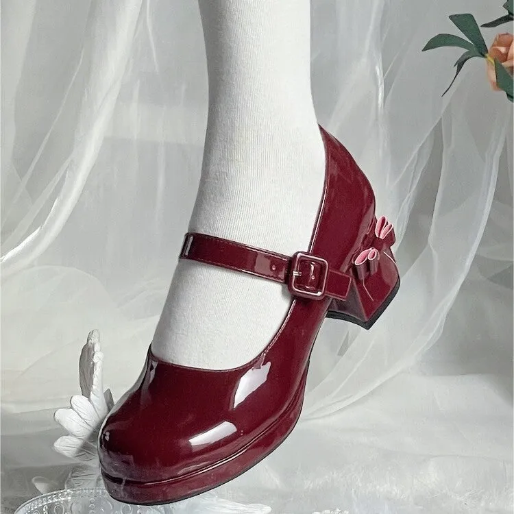 Kawaii Sweet Girly Style Bow Lolita Shoes