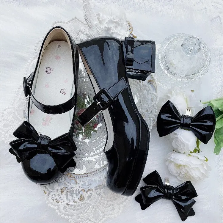 Kawaii Sweet Girly Style Bow Lolita Shoes