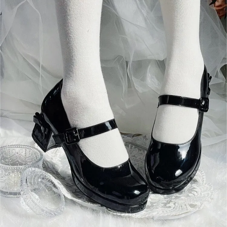 Kawaii Sweet Girly Style Bow Lolita Shoes