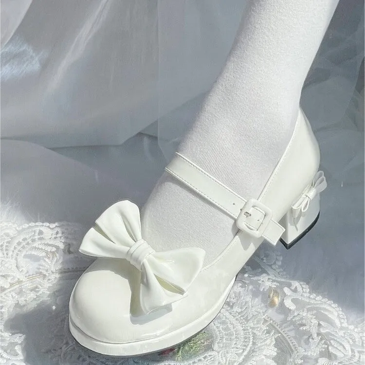 Kawaii Sweet Girly Style Bow Lolita Shoes