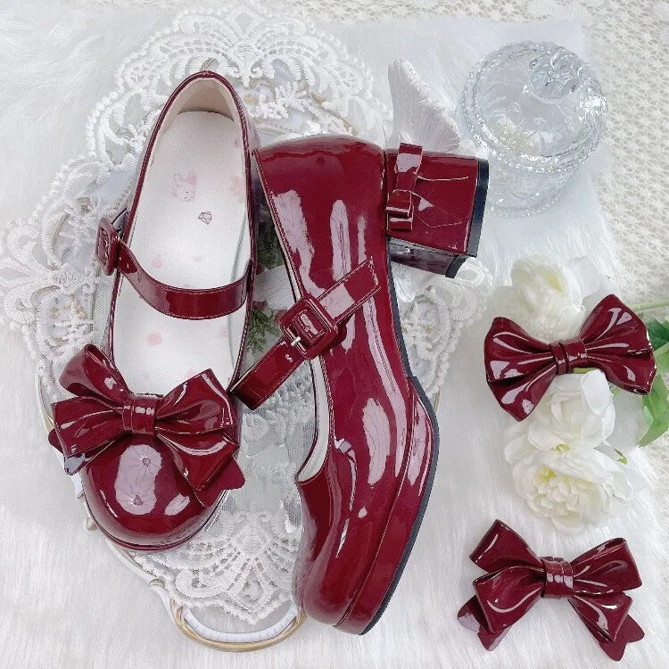 Kawaii Sweet Girly Style Bow Lolita Shoes