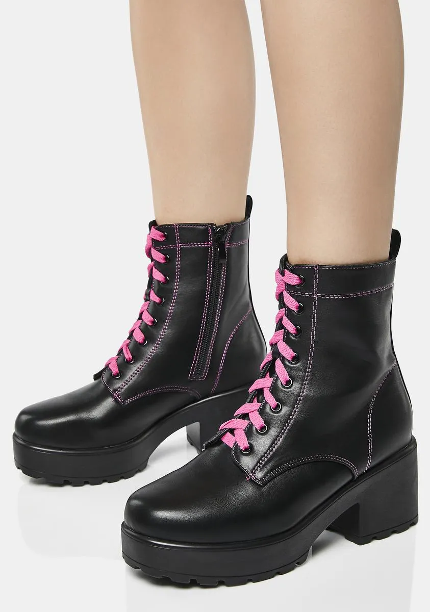 Kitana Heeled Combat Boots