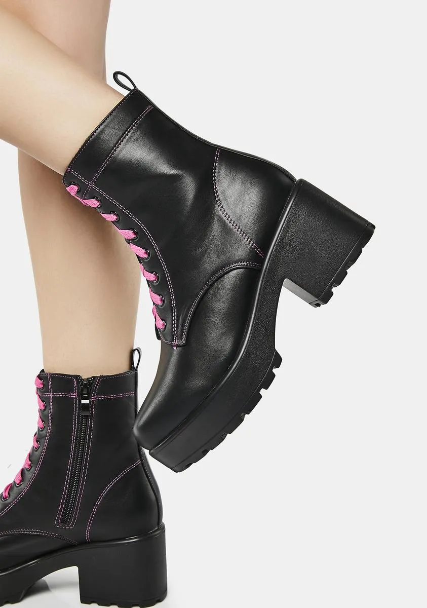 Kitana Heeled Combat Boots
