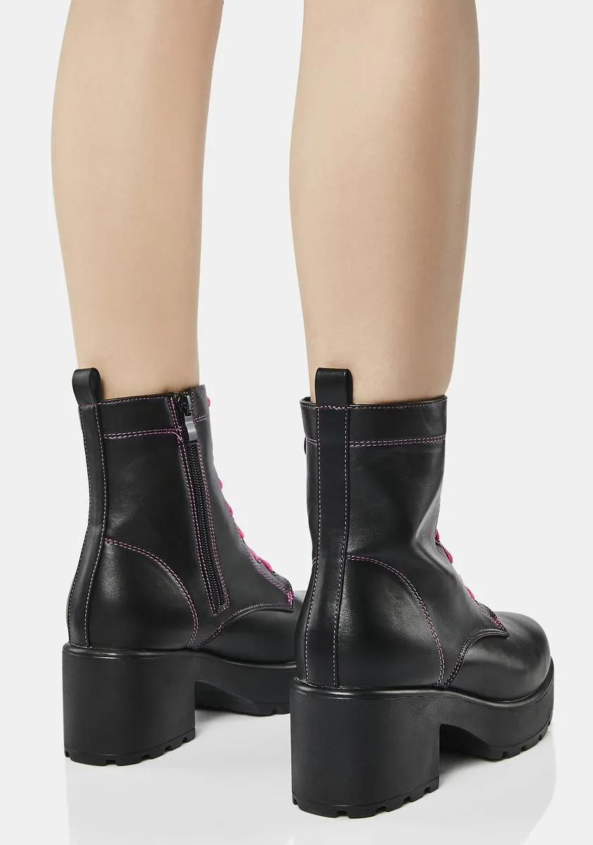 Kitana Heeled Combat Boots