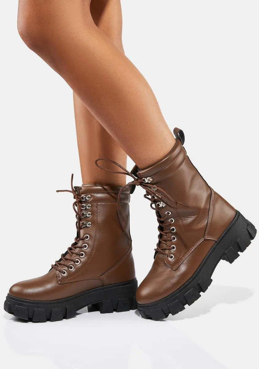 Landscaping Lady Combat Boots