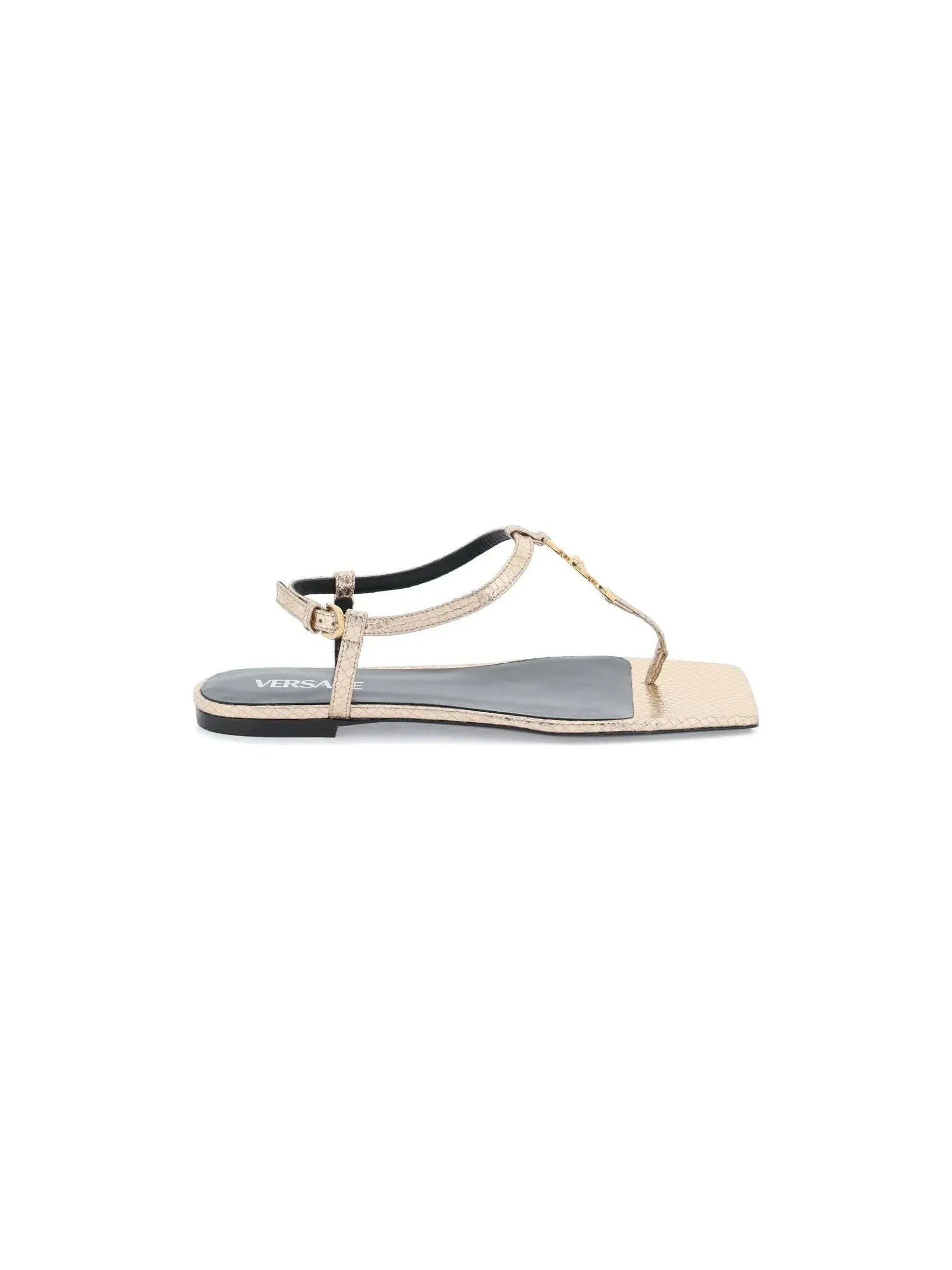 Medusa '95 Snake-Effect Leather Thong Sandals