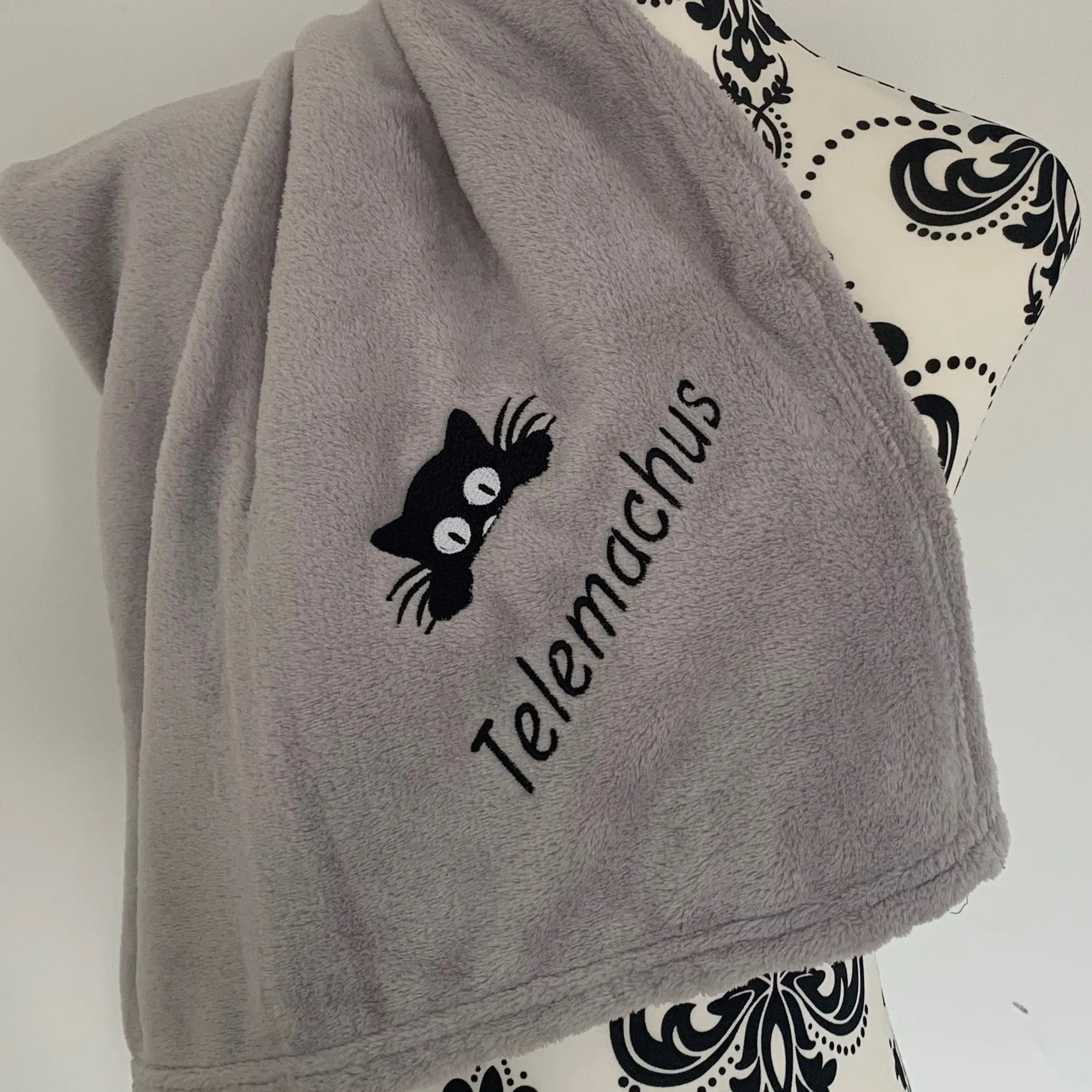 Pet Fleece Blanket - Cat / Kitten - Personalised in Corner