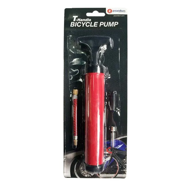 Poundium T Handle Bicycle Pump 8 Inch