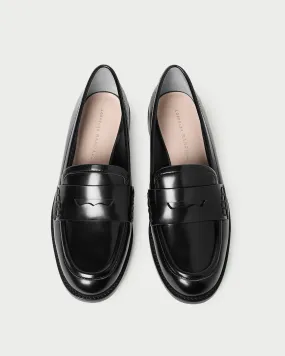 Rachel Black Leather Loafer