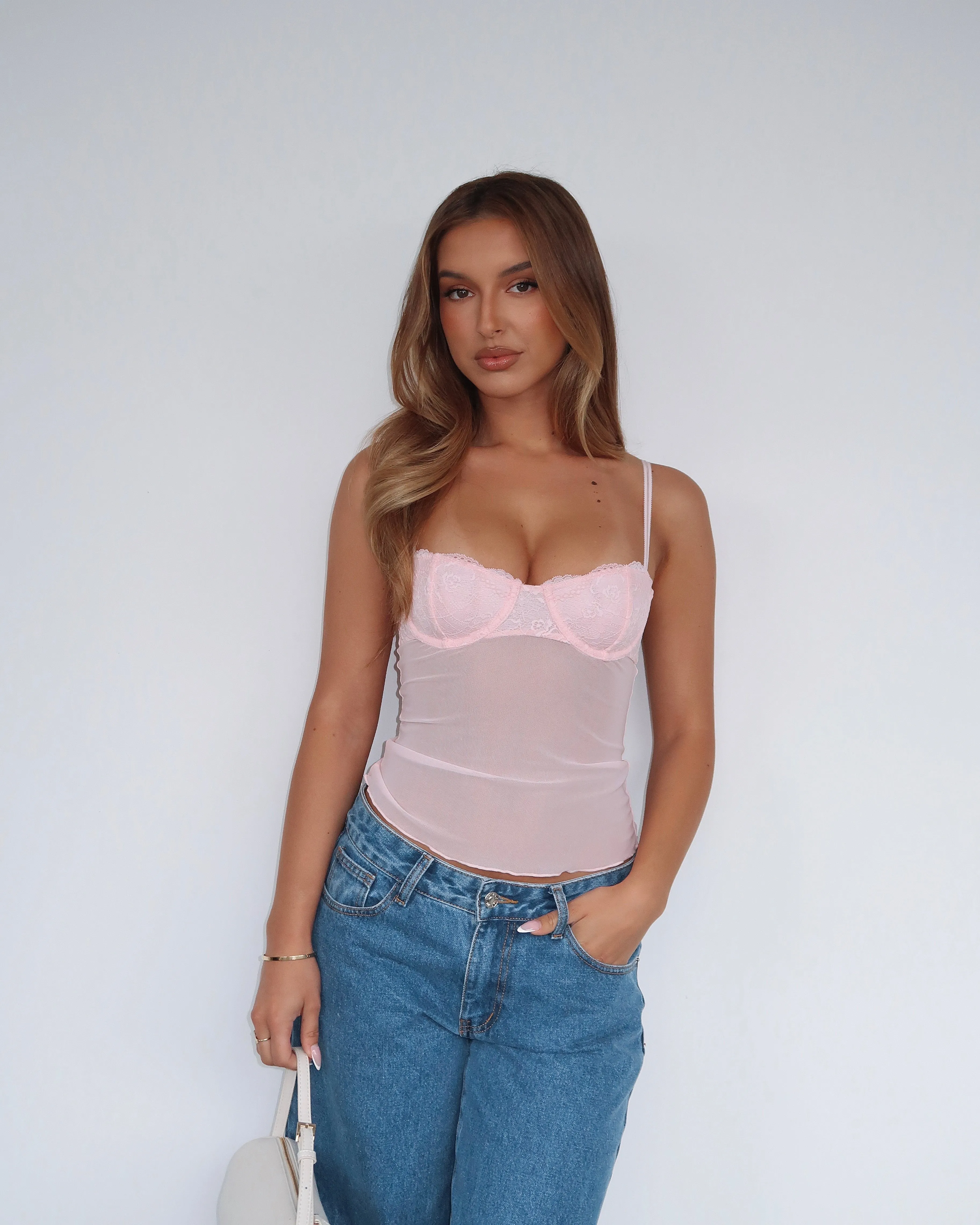 She Moves Bustier Baby Pink