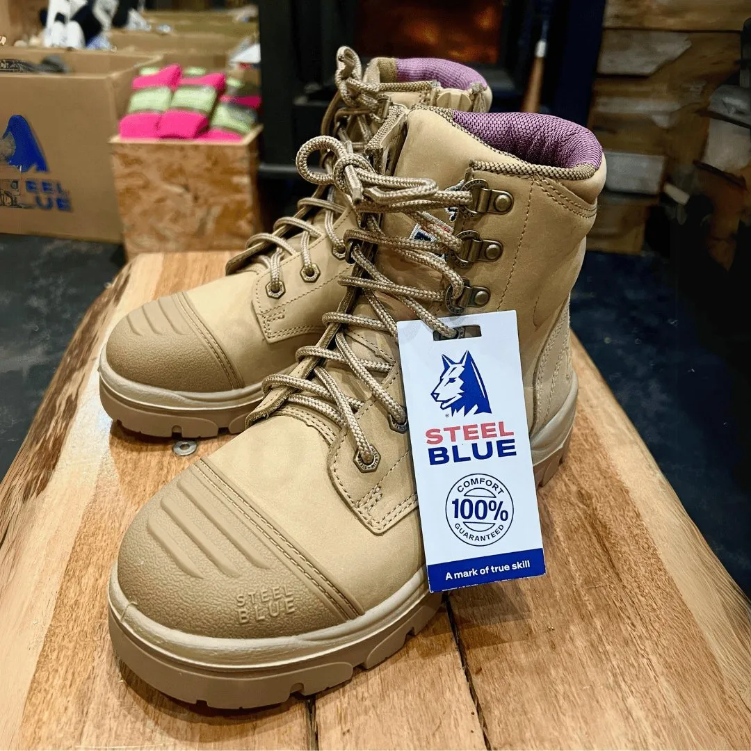 STEEL BLUE 512709 ARGYLE ZIP LADIES TPU SCUFF  CAP BOOTS - SAND