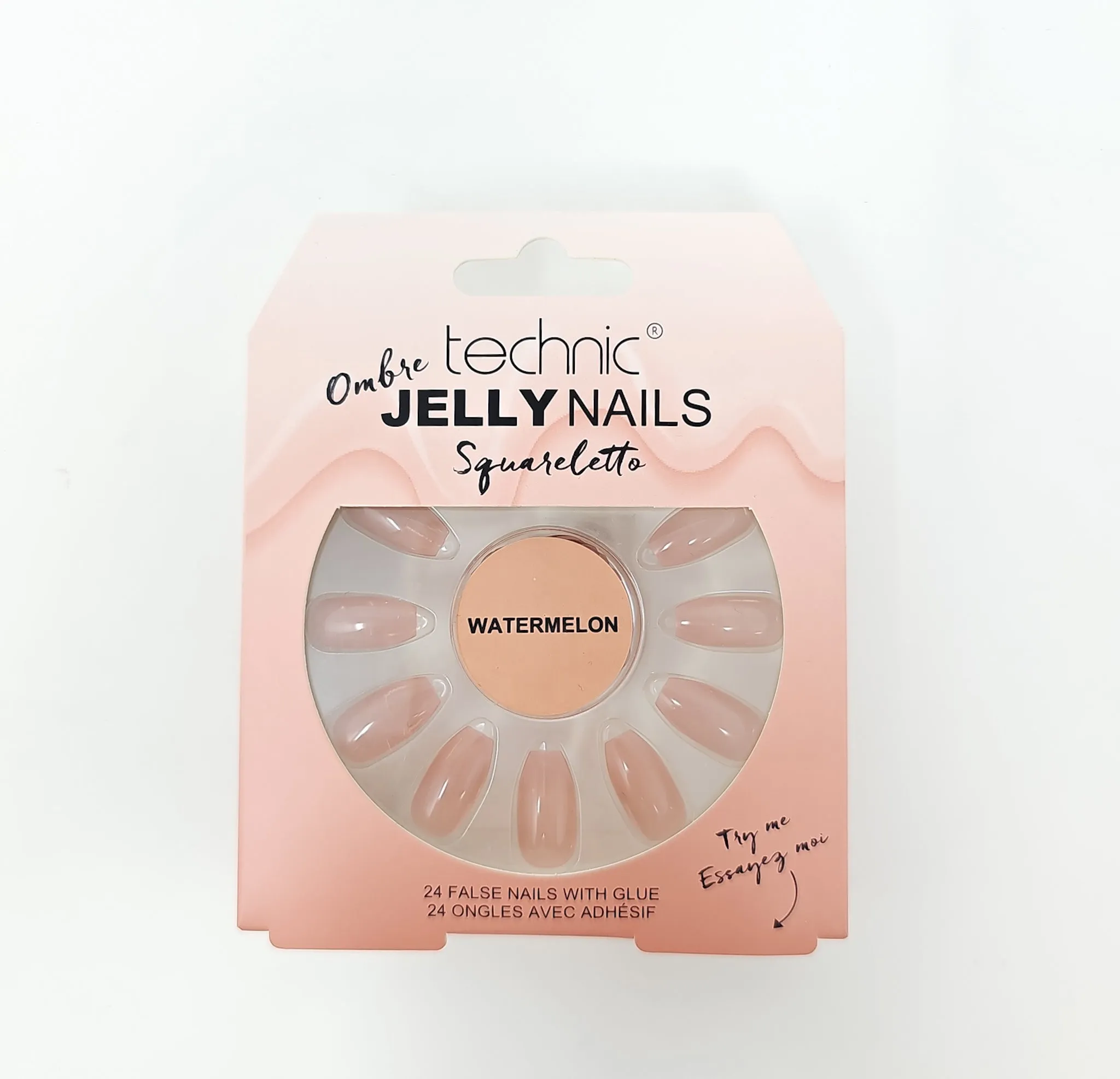 Technic Ombre Jelly Nails Squareletto Watermelon