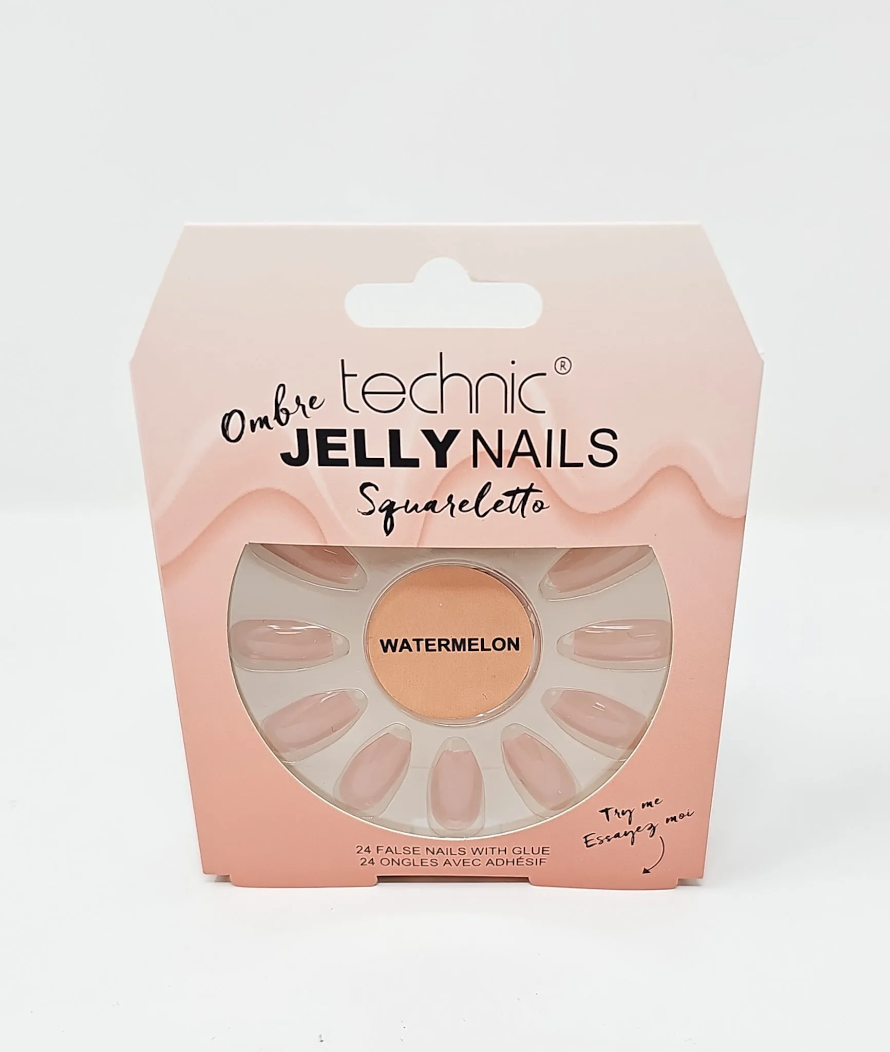 Technic Ombre Jelly Nails Squareletto Watermelon