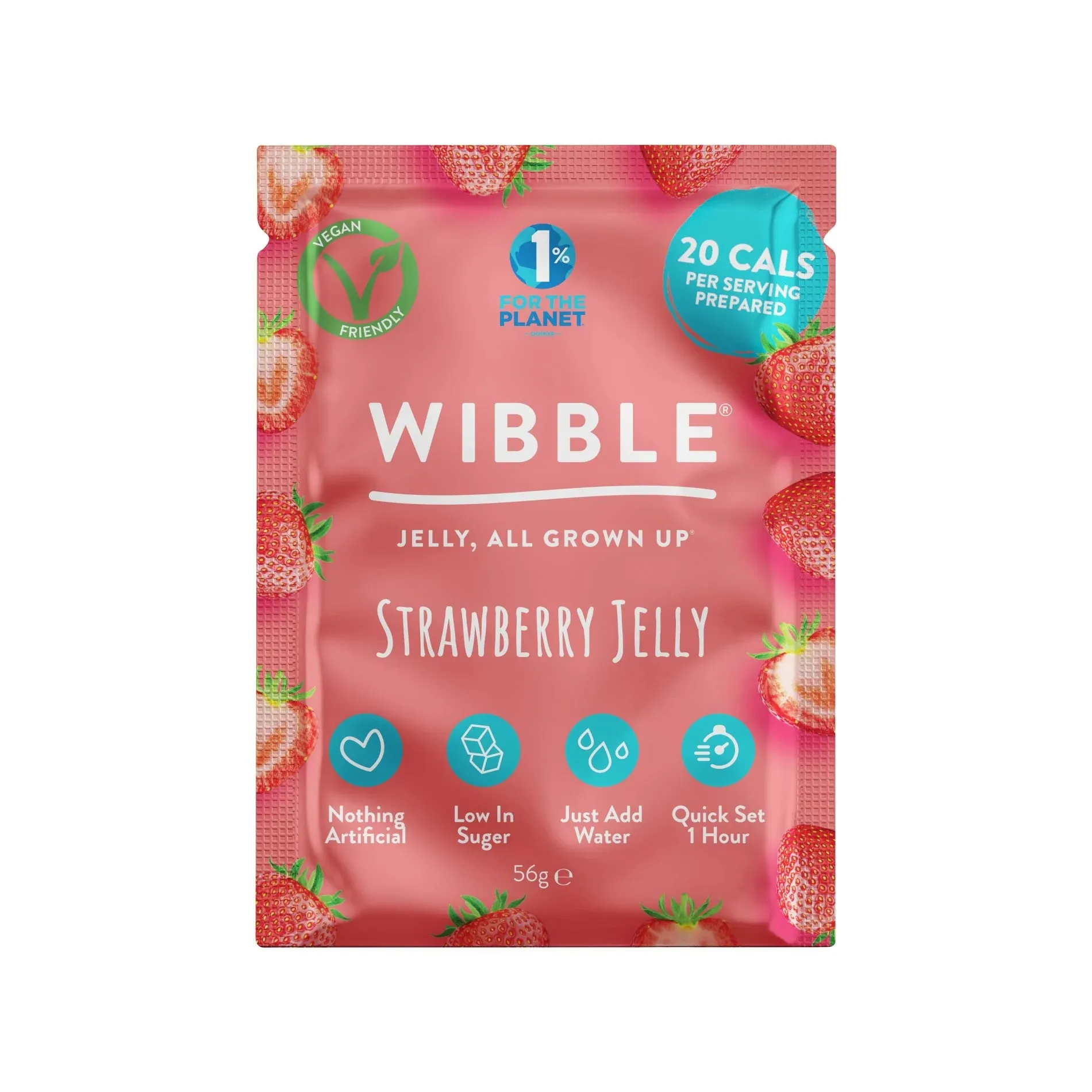 Wibble Vegan Strawberry Jelly Crystals 57g